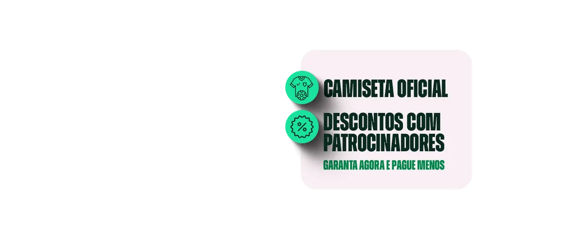 Camiseta oficial e descontos com patrocinadores